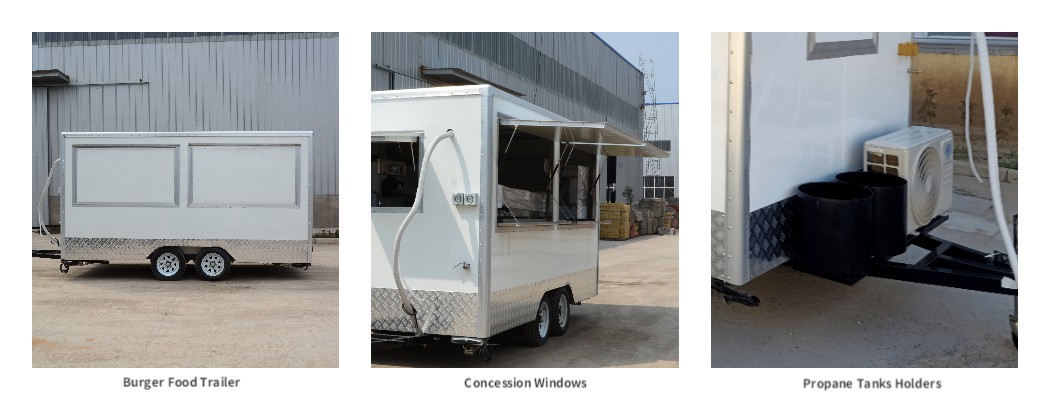 customization of the burger food trailer